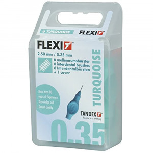 Ершик FLEXI межзубный 0,35/2,5 мм (6 шт.+1 колпачок) ИЗУМРУДНЫЙ (Tandex)