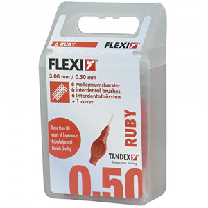 Ершик FLEXI межзубный 0,5/3 мм (6 шт.+1 колпачок) КРАСНЫЙ (Tandex)