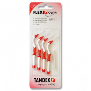 Ершик FLEXI MAX межзубный 0,5/3 мм (4 шт.+1 колпачок) КРАСНЫЙ (Tandex)